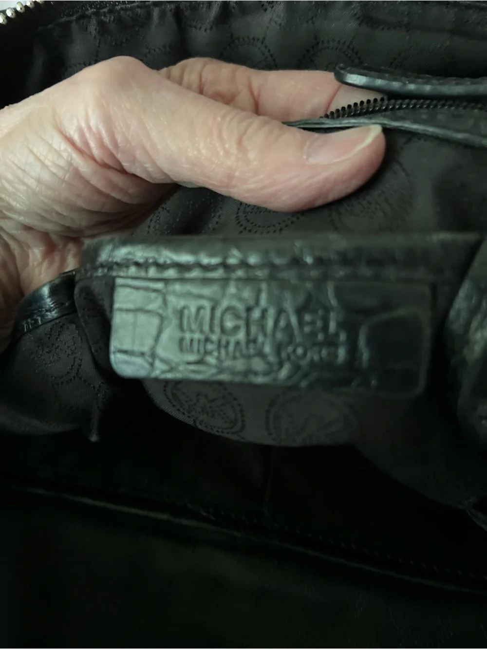 MICHAEL Michael Kors Black Satchel with Silver Hardware